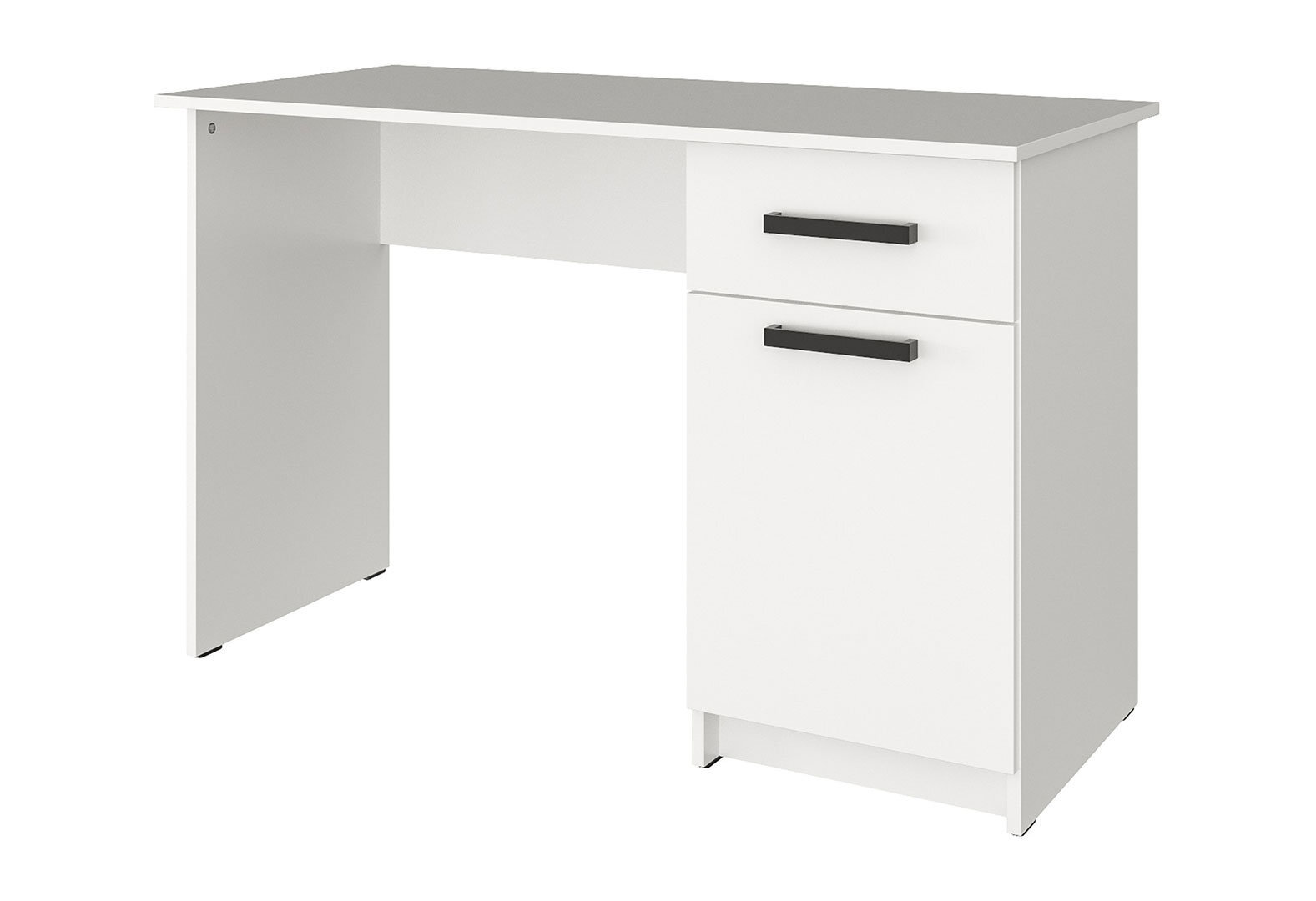 Фото 1 - Стіл письмовий Kredens furniture СК-2 115x55 см з тумбою і шухлядою аляска біла
