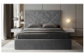 Фото 2 - Кровать-подиум МироМарк Вива подъёмная с каркасом 180x200, серый велюр
