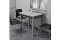 Фото 4 - Стол обеденный Неман Юк 88x58 см розкладний бетон, ножки серый