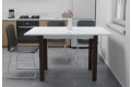 Фото 4 - Стіл обідній Неман Юк 88x58 см розкладний білий, ніжки венге
