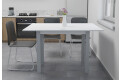 Фото 5 - Стол обеденный Неман Юк 88x58 см розкладний белый, ножки серый