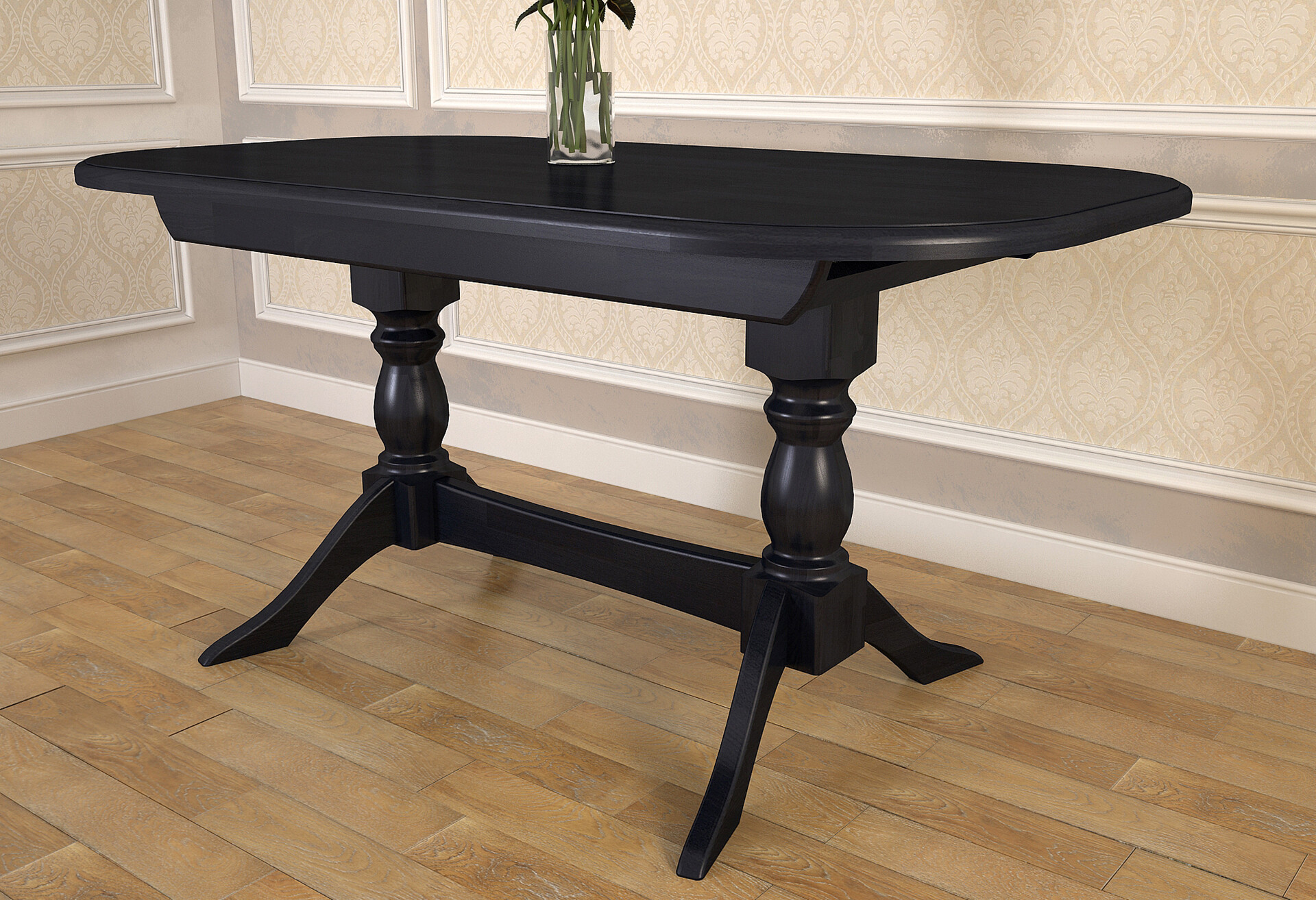 Фото 2 - Стіл обідній Arbor Drev Престиж (1 вставка) 160x90 см розкладний, венге