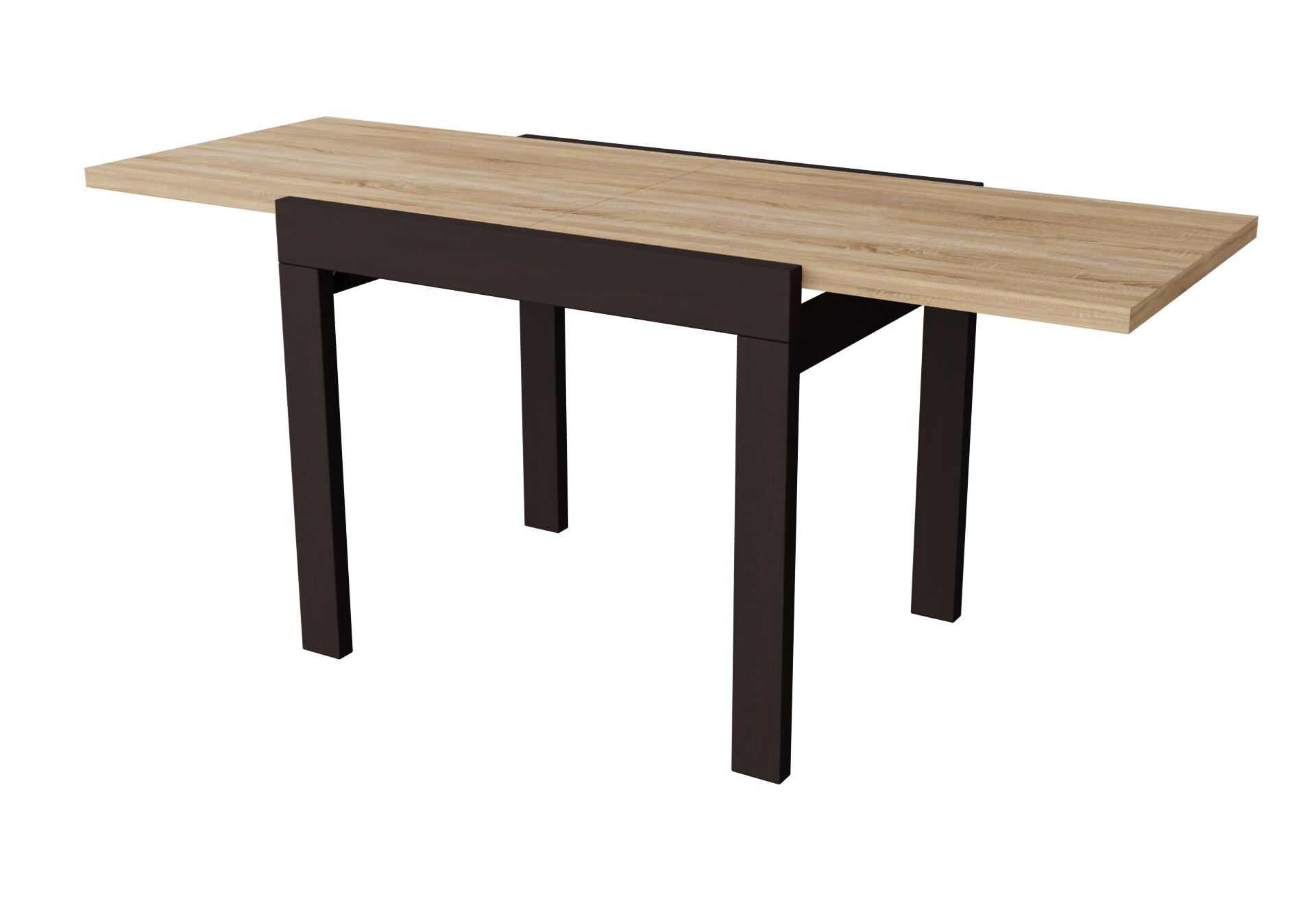 Фото 2 - Стол обеденный Неман Корс 89x69 см розкладний, дуб сонома, ножки венге