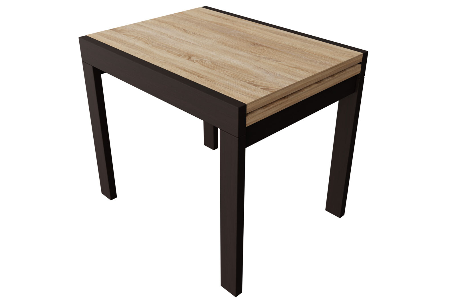 Фото 1 - Стол обеденный Неман Корс 89x69 см розкладний, дуб сонома, ножки венге