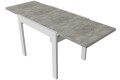 Фото 2 - Стол обеденный Неман Корс 89x69 см розкладний, бетон, ножки белые