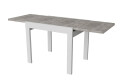 Фото 3 - Стол обеденный Неман Корс 89x69 см розкладний, бетон, ножки белые