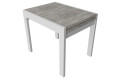 Фото 1 - Стол обеденный Неман Корс 89x69 см розкладний, бетон, ножки белые