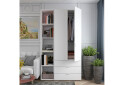 Фото 6 - Шафа Doros Гелар 2 ДСП 2-дверна з 3 шухлядами та етажеркою 116 см Білий