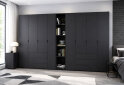 Image 2 - Шкаф Doros Гелар ДСП 4+4-дверная с ящиками и этажеркой 348 см Графит