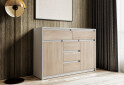 Фото 2 - Комод Moreli Т227 з дверцятами і шухлядами 127 см білий / дуб сонома