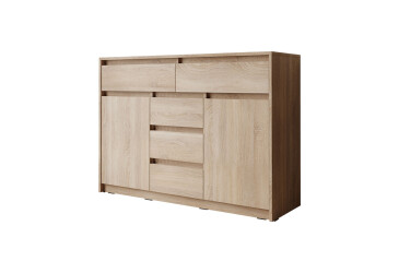 Фото Комод Moreli Т227 с дверцами и ящиками 127 см дуб сонома