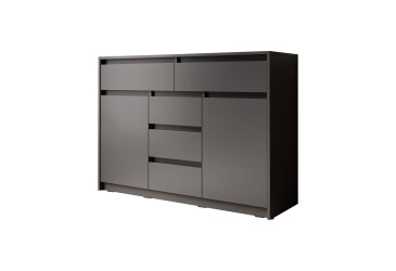 Фото Комод Moreli Т227 с дверцами и ящиками 127 см антрацит