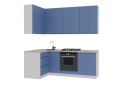 Фото 2 - Кухня Вип-Мастер Интерно Люкс / Interno Luxe 2.2x1.2 м, белый / синий мат
