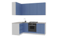 Фото 2 - Кухня VIP-master Інтерно Люкс / Interno Luxe 2.2x1.2 м, білий / синій мат
