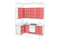 Фото 4 - Кухня VIP-master Інтерно Люкс / Interno Luxe 2.2x1.2 м, білий / синій мат