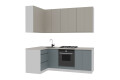 Фото 3 - Кухня Вип-Мастер Интерно Люкс / Interno Luxe 2.2x1.2 м, белый / беж, серый мат