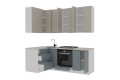 Фото 4 - Кухня Вип-Мастер Интерно Люкс / Interno Luxe 2.2x1.2 м, белый / беж, серый мат