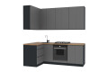 Фото 3 - Кухня VIP-master Інтерно Люкс / Interno Luxe 2.2x1.2 м, антрацит / темно-сірий мат