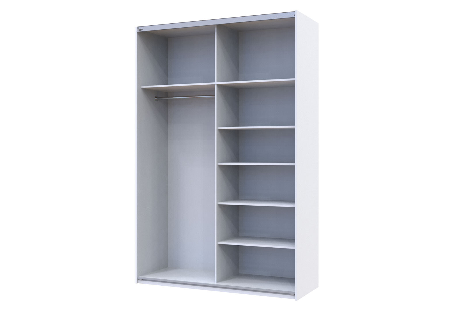 Фото 3 - Шафа-купе Doros G-Caiser / Джі-Кейзер 2-дверна з дзеркалом 160 см, білий / дуб евок