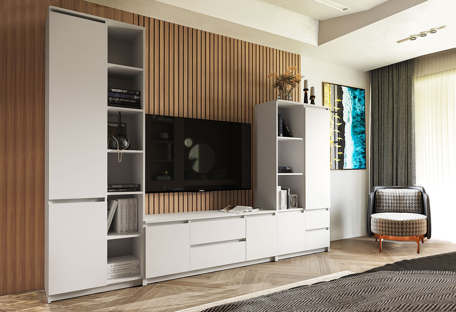 Фото 2 - Модульна вітальня Естетик Kredens furniture