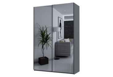 Фото Шкаф-купе Doros G-Caiser / Джи-Кейзер 2-дверный с зеркалами 160 см, графит