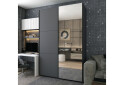Фото 2 - Шкаф-купе Doros G-Caiser / Джи-Кейзер 2-дверный с зеркалом 160 см, графит