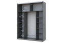 Фото 5 - Шафа-купе Doros G-Caiser / Джі-Кейзер 2-дверна з дзеркалом 180 см, графіт