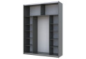 Фото 4 - Шафа-купе Doros G-Caiser / Джі-Кейзер 2-дверна з дзеркалом 180 см, графіт