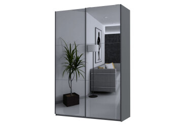 Image Шкаф-купе Doros G-Caiser / Джи-Кейзер 2-дверный с зеркалами 160 см, графит