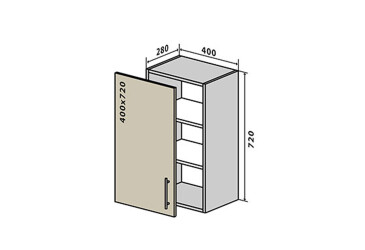 Фото В3 Тумба 1Д 40 Бета (фасад 18 мм) Вип-Мастер