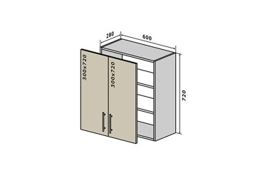 Фото В6 Тумба 2Д 60 Бета (фасад 18 мм) Вип-Мастер