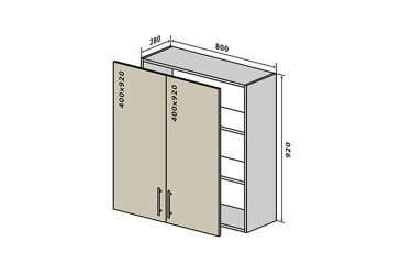 Фото В48 Тумба 2Д 80 Бета (фасад 18 мм) Вип-Мастер
