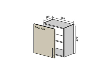 Фото В52 Тумба 1Д 50 Бета (фасад 18 мм) Вип-Мастер
