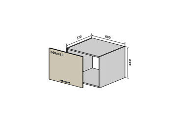 Фото В76 Окапник пенал 60 Бета (фасад 18 мм) Вип-Мастер