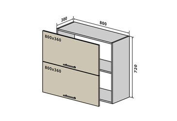 Фото В21 Тумба 2Д 80 Бета Люкс (фасад 18 мм) Вип-Мастер
