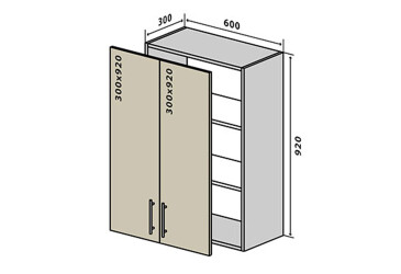 Фото В46 Тумба 2Д 60 Бета Люкс (фасад 18 мм) Вип-Мастер
