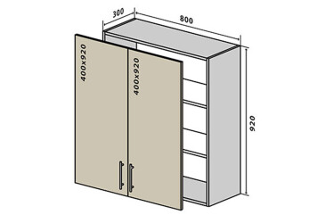 Фото В48 Тумба 2Д 80 Бета Люкс (фасад 18 мм) Вип-Мастер