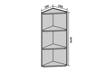 Фото В55 Полки угловые 92 Бета Люкс (фасад 18 мм) Вип-Мастер