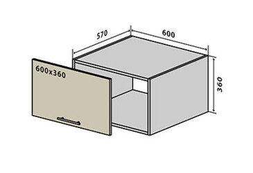 Фото В63 Окапник 60 Бета Люкс (фасад 18 мм) Вип-Мастер