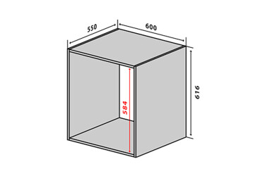 Фото Н38 Тумба надстройка Бета Люкс (фасад 18 мм) Вип-Мастер