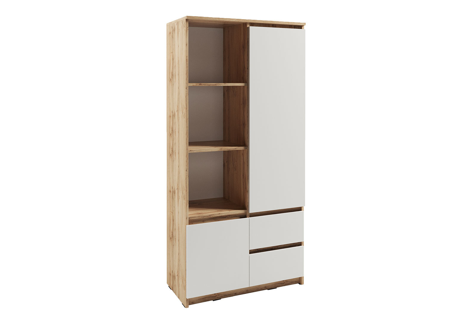 Фото 101361 - Вітальня Kredens furniture Естетик 290 см, дуб аппалачі / білий