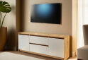 Image 2 - Тумба під ТВ Kredens furniture Естетик D-0003 з 2 шухлядами та 2 дверками 140 см, дуб аппалачі / білий