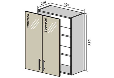 Фото В46 Тумба 2Д 60 Витрина МоДа / MoDa Вип-Мастер