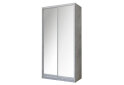 Изображение 1 - Шкаф-купе Garant NV 2-дверный 2 зеркала 150x220x45 см, Индастриал, профиль серебро