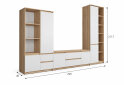 Зображення 3 - Вітальня Kredens furniture Естетик 290 см, дуб сонома / білий
