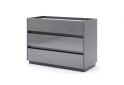Фото 1 - Комод МироМарк Тео с 3 ящиками 100 см, мат антрацит / мат графит