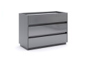 Фото 3 - Комод МироМарк Тео с 3 ящиками 100 см, мат антрацит / мат графит