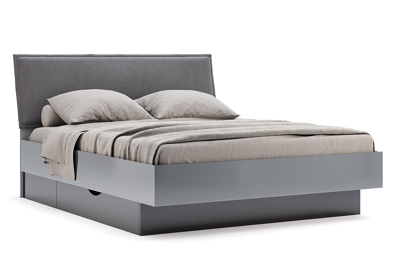 Фото 4 - Кровать-подиум МироМрак Тео (без вклада) 180х200 см с ящиками, мат антрацит / мат графіт