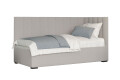 Фото 1 - Ліжко Світ Меблів Саманта 4, 90х200 см м'яке світло-сіре, бильце справа