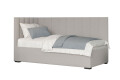 Фото 1 - Ліжко Світ Меблів Саманта 4, 90х200 см м'яке світло-сіре, бильце зліва
